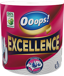 Ooops! Excellence (250 sheets) – Household paper towel (3-ply)