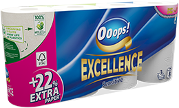 Ooops! Excellence Sensitive – Toalettpapír (3 rétegű)