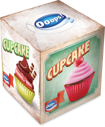 Ooops! Classic Cupcake – Dobozos papírzsebkendő 54 (3 rétegű)