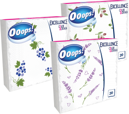 Ooops! Excellence Color&Design 20 db mintás szalvéta (3 rétegű)